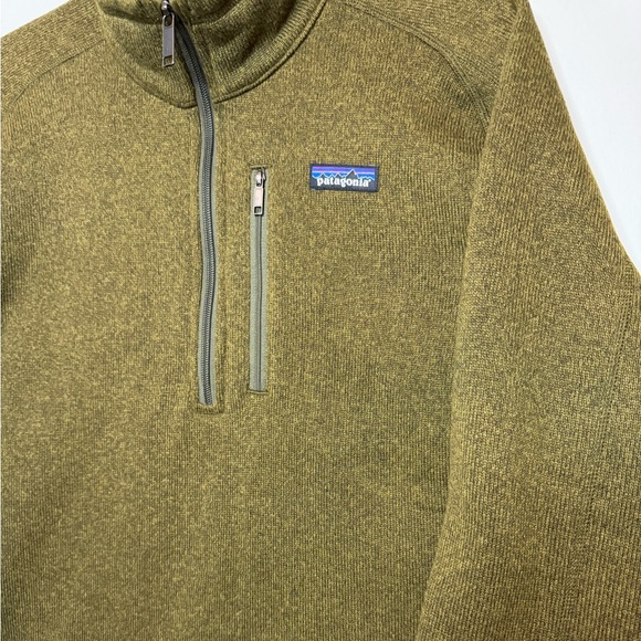 Patagonia Men's Better Sweater 1/4 Zip Olive Green Size L - Picture 5 of 9